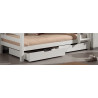 Ensemble de 2 tiroirs CAMILLE - Pin scandinave, blanc