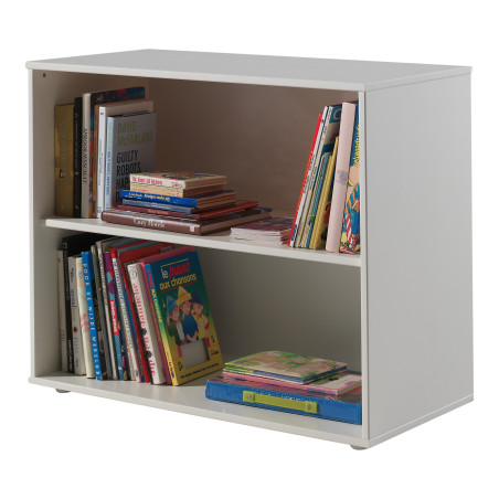Bibliothèque pour lit mi-hauteur CAMILLE - MDF, blanc
