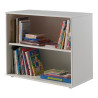 Bibliothèque pour lit mi-hauteur CAMILLE - MDF, blanc