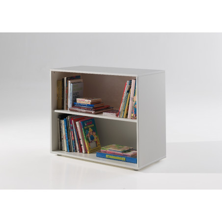 Bibliothèque pour lit mi-hauteur CAMILLE - MDF, blanc