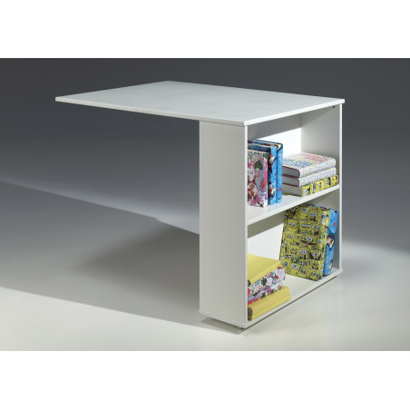 Bureau pour lit mi-hauteur CAMILLE - MDF, blanc