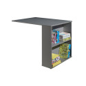 Bureau pour lit mi-hauteur CAMILLE - MDF, gris