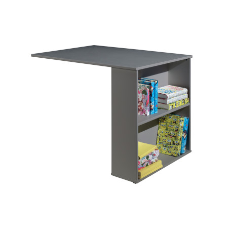 Bureau pour lit mi-hauteur CAMILLE - MDF, gris