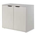 Commode 2 portes CAMILLE - MDF, blanc