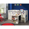 Commode 4 tiroirs CAMILLE - MDF, blanc