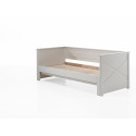 Lit amouvable (93) PIERROT 90 x 200 cm - Pin scandinave, blanc