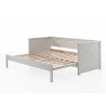 Lit amouvable (93) PIERROT 90 x 200 cm - Pin scandinave, blanc