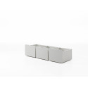 Ensemble de 3 tiroirs pour lit mi-hauteur bas CAMILLE - MDF, blanc