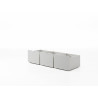 Ensemble de 3 tiroirs pour lit mi-hauteur bas CAMILLE - MDF, blanc