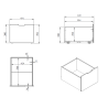 Ensemble de 3 tiroirs pour lit mi-hauteur bas CAMILLE - MDF, blanc
