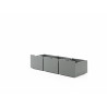Ensemble de 3 tiroirs pour lit mi-hauteur bas CAMILLE - MDF, gris