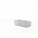 Ensemble de 2 tiroirs pour lit mi-hauteur bas CAMILLE - MDF, blanc