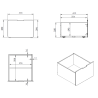 Ensemble de 2 tiroirs pour lit mi-hauteur bas CAMILLE - MDF, blanc