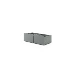 Ensemble de 2 tiroirs pour lit mi-hauteur bas CAMILLE - MDF, gris