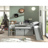 Ensemble de 2 tiroirs pour lit mi-hauteur bas CAMILLE - MDF, gris
