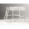 Lit mezzanine CAMILLE 140 x 200 cm - Pin scandinave, blanc