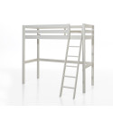 Lit mezzanine CAMILLE 90 x 200 cm - Pin scandinave, blanc