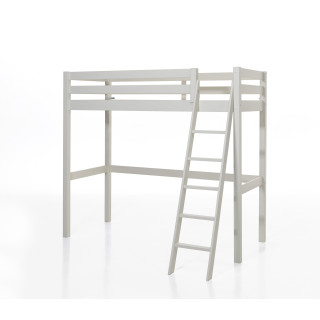Lit mezzanine CAMILLE 90 x 200 cm - Pin scandinave, blanc
