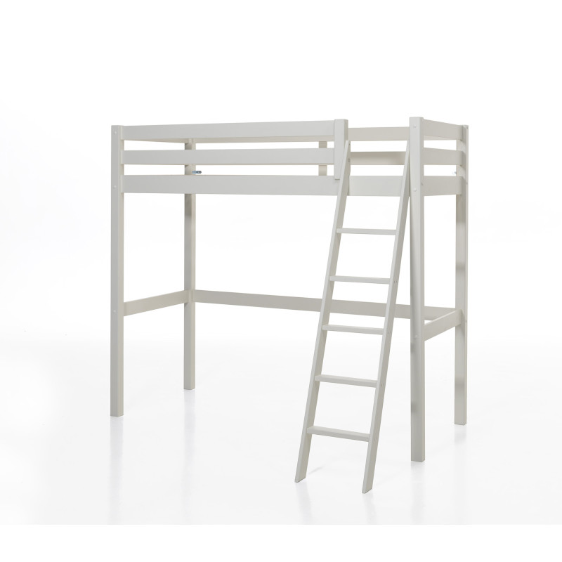 Lit mezzanine CAMILLE 90 x 200 cm - Pin scandinave, blanc