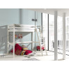 Lit mezzanine CAMILLE 90 x 200 cm - Pin scandinave, blanc