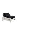 Lit fauteuil CAMILLE - Pin scandinave, blanc