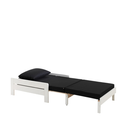 Lit fauteuil CAMILLE - Pin scandinave, blanc
