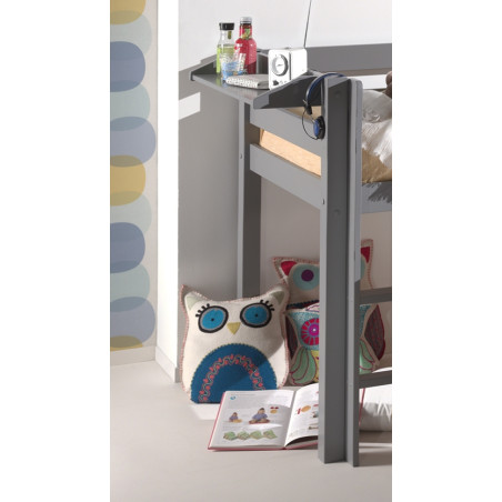 Tablette suspendue CAMILLE - Pin scandinave, gris