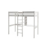 Lit mezzanine sans fauteuil CAMILLE 90 x 200 cm - Pin scandinave, blanc
