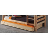 Lit gigogne CAMILLE 90 x 190 cm - Pin scandinave, nature