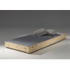 Lit gigogne CAMILLE 90 x 190 cm - Pin scandinave, nature