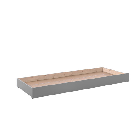 Lit gigogne CAMILLE 90 x 190 cm - Pin scandinave, gris