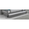 Lit gigogne CAMILLE 90 x 190 cm - Pin scandinave, gris