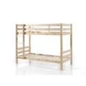 Lit superposé (h 160cm) CAMILLE 90 x 200 cm - Pin scandinave, nature