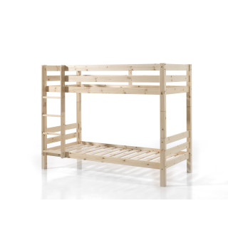 Lit superposé (h 160cm) CAMILLE 90 x 200 cm - Pin scandinave, nature