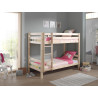 Lit superposé (h 160cm) CAMILLE 90 x 200 cm - Pin scandinave, nature