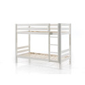 Lit superposé (h 160cm) CAMILLE 90 x 200 cm - Pin scandinave, blanc