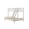 Lit de famille + CAMILLE 140 x 200 cm - Pin scandinave, blanc