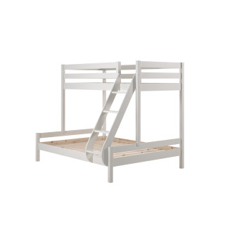 Lit de famille + CAMILLE 140 x 200 cm - Pin scandinave, blanc