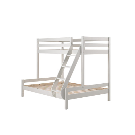 Lit de famille + CAMILLE 140 x 200 cm - Pin scandinave, blanc