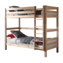 Lit superposé (h 180cm) CAMILLE 90 x 200 cm - Pin scandinave, nature