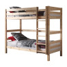 Lit superposé (h 180cm) CAMILLE 90 x 200 cm - Pin scandinave, nature