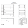Lit superposé (h 180cm) CAMILLE 90 x 200 cm - Pin scandinave, nature