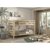 Lit superposé (h 140cm) CAMILLE 90 x 200 cm - Pin scandinave, nature