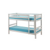Lit superposé (h 140cm) CAMILLE 90 x 200 cm - Pin scandinave, blanc