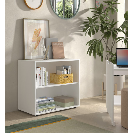 Bibliothèque pour lit mi-hauteur ANNIE - MDF, blanc