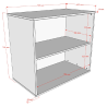 Bibliothèque pour lit mi-hauteur ANNIE - MDF, blanc