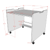 Bureau pour lit mi-hauteur ANNIE - MDF, blanc