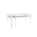 Lit mi-hauteur ANNIE 90 x 200 cm - Pin scandinave, blanc
