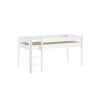 Lit mi-hauteur ANNIE 90 x 200 cm - Pin scandinave, blanc