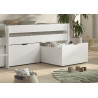 Tiroir pour lit mi-hauteur bas ANNIE - MDF, blanc